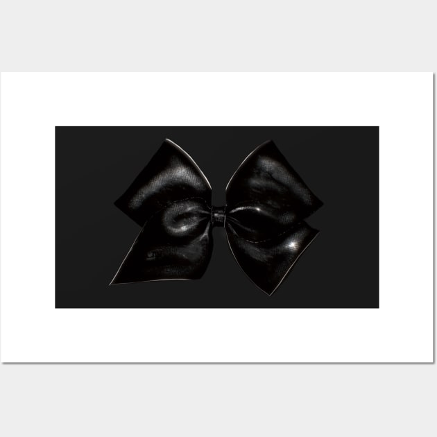 Black Gothic Classic Ribbon (Black Background) Wall Art by xsaxsandra